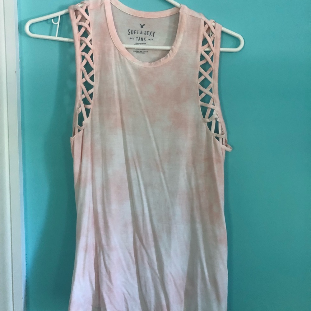 light pink tank top